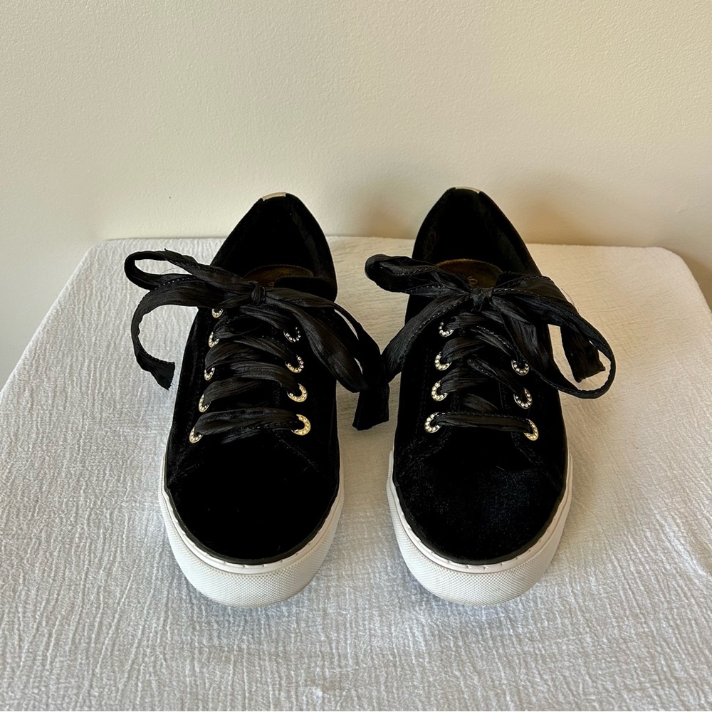 Lilly Pulitzer: Black Velvet Sneakers